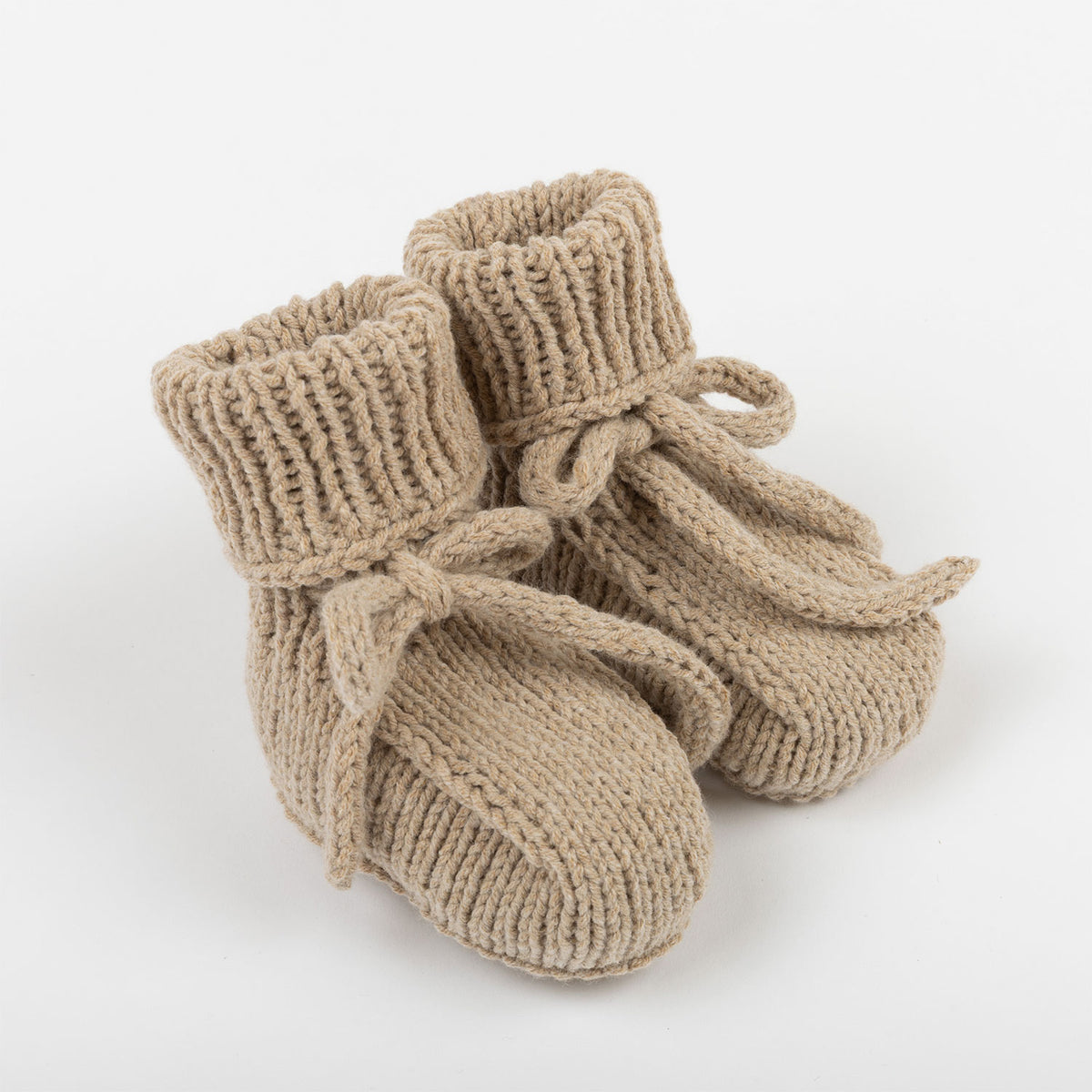 Booties Crochet Beige Melange