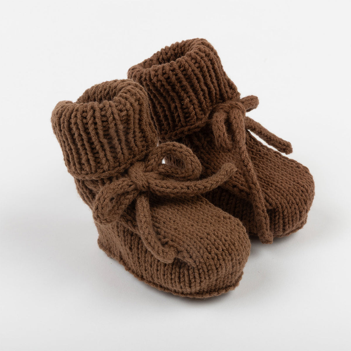 Booties Crochet Brown