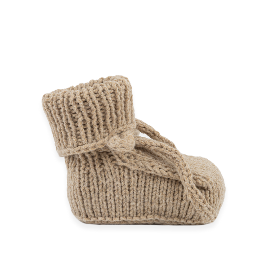 Booties Crochet Beige Melange