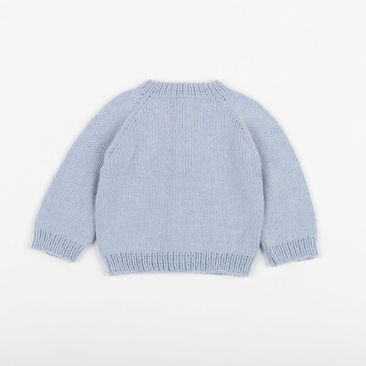 Strickjacke Crochet Hellblau