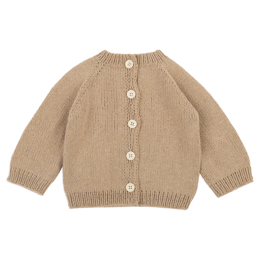 Cardigan Crochet Beige Melange