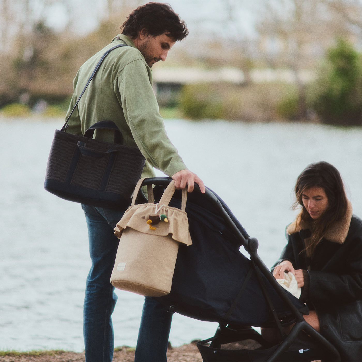 Carry Riscas Caramelo