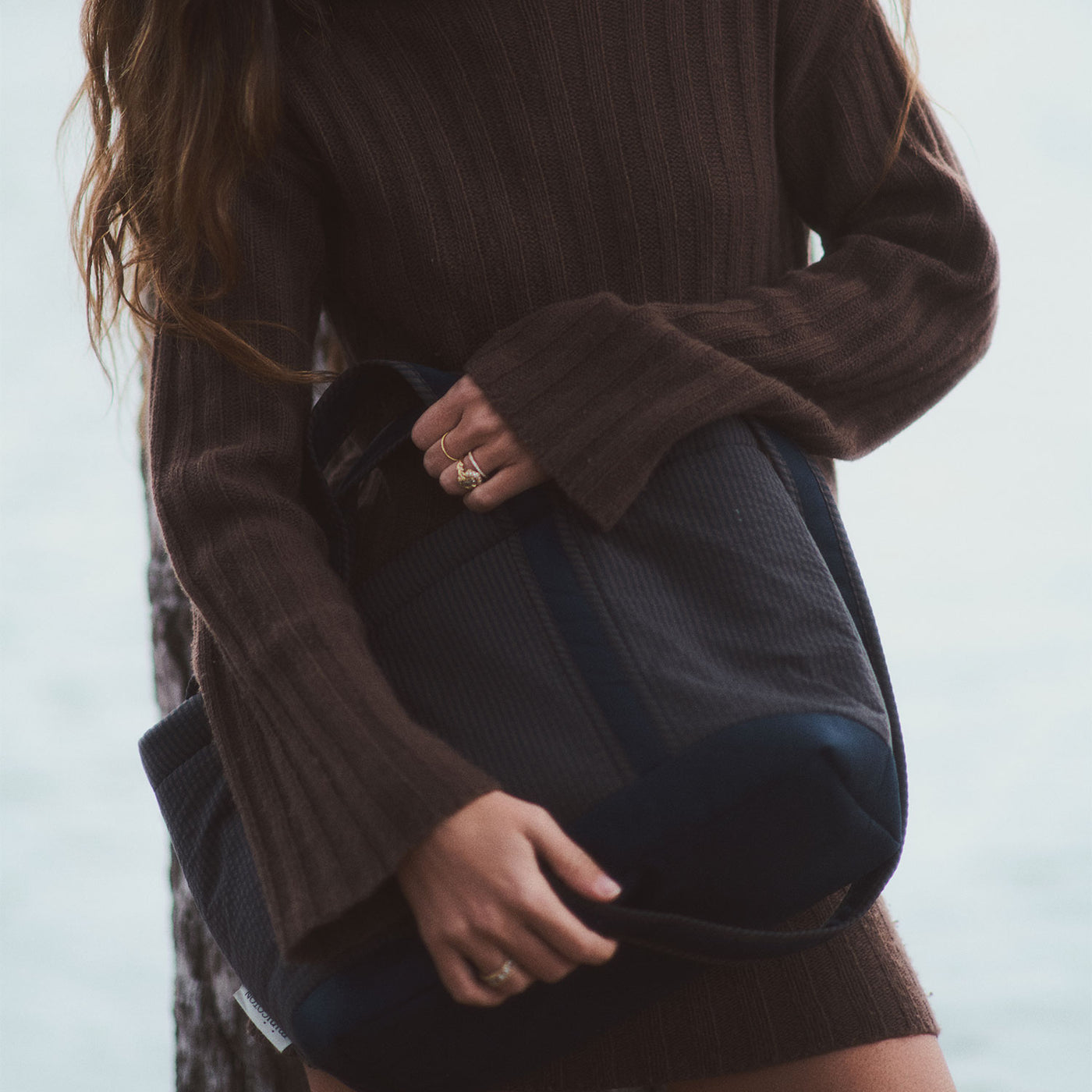 Carry Riscas Caramelo