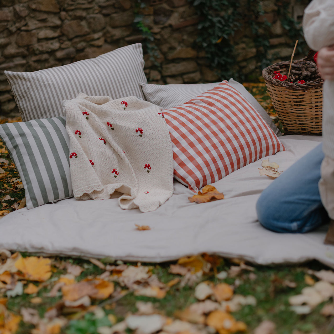 Cuscino 50x60 cm Beige Stripes