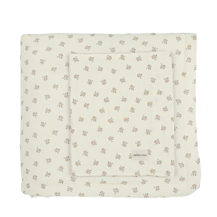 Couette + Taie d'Oreiller Blossom Rose
