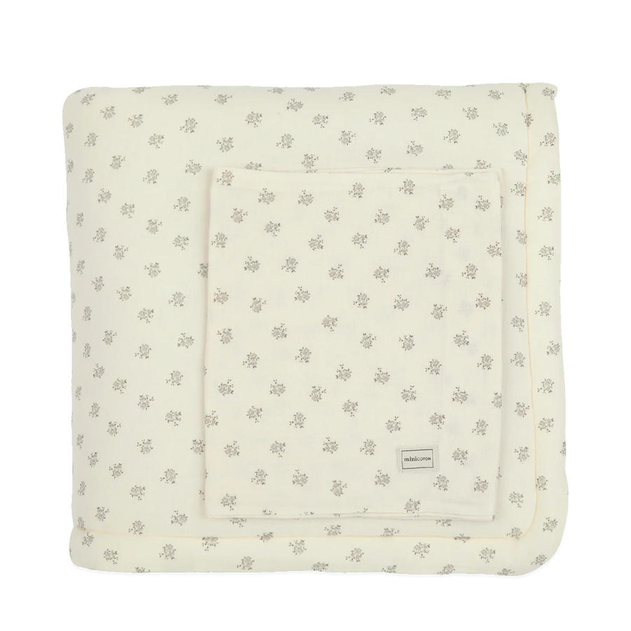 Colcha + Funda Almohada Blossom Blue