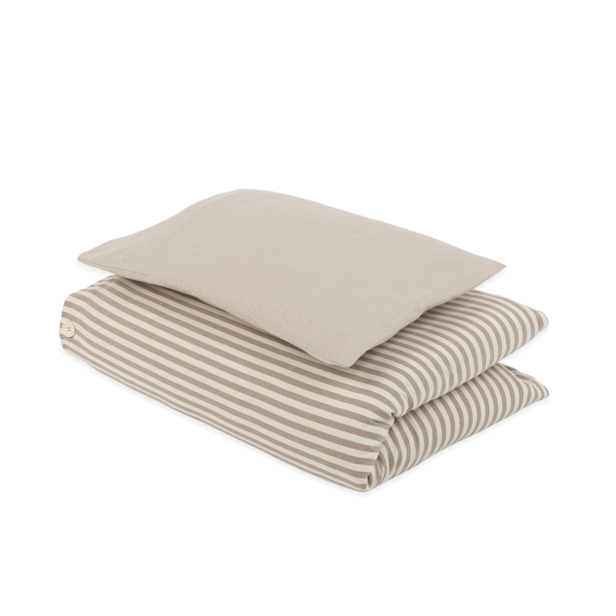 Funda Nórdica Reversible Cuna Beige Stripes