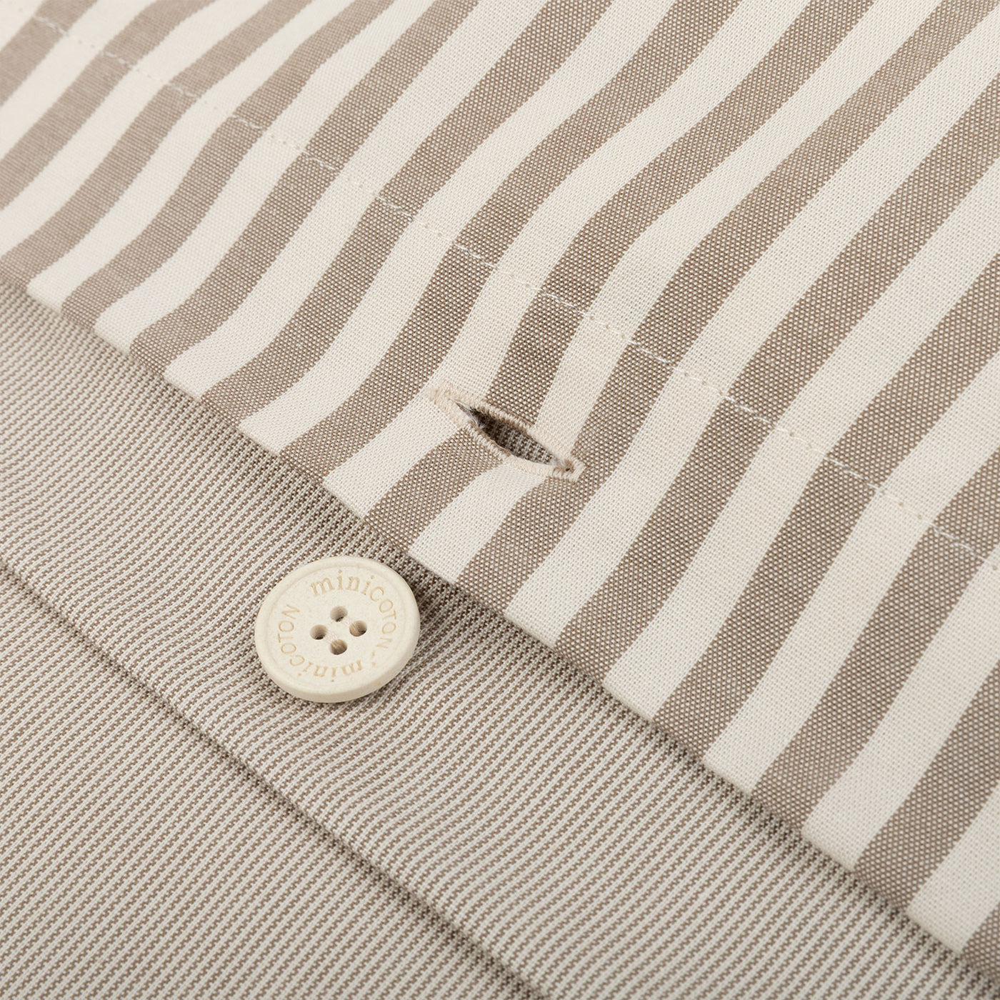 Funda Nòrdica Reversible Llit 90cm Beige Stripes