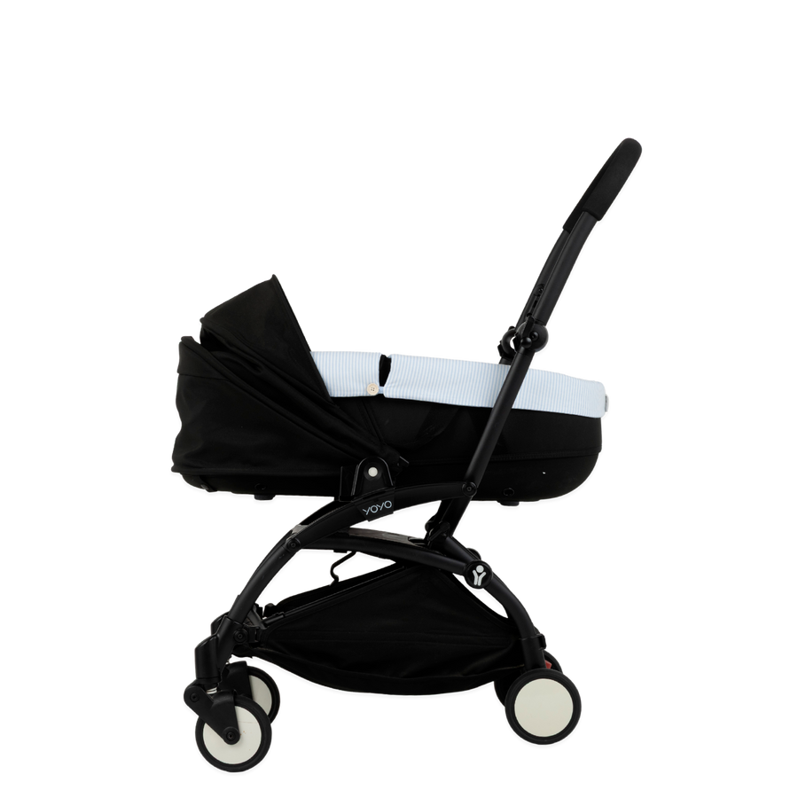 Capa para Berço YOYO Reversível Oxford Blue / Riscas