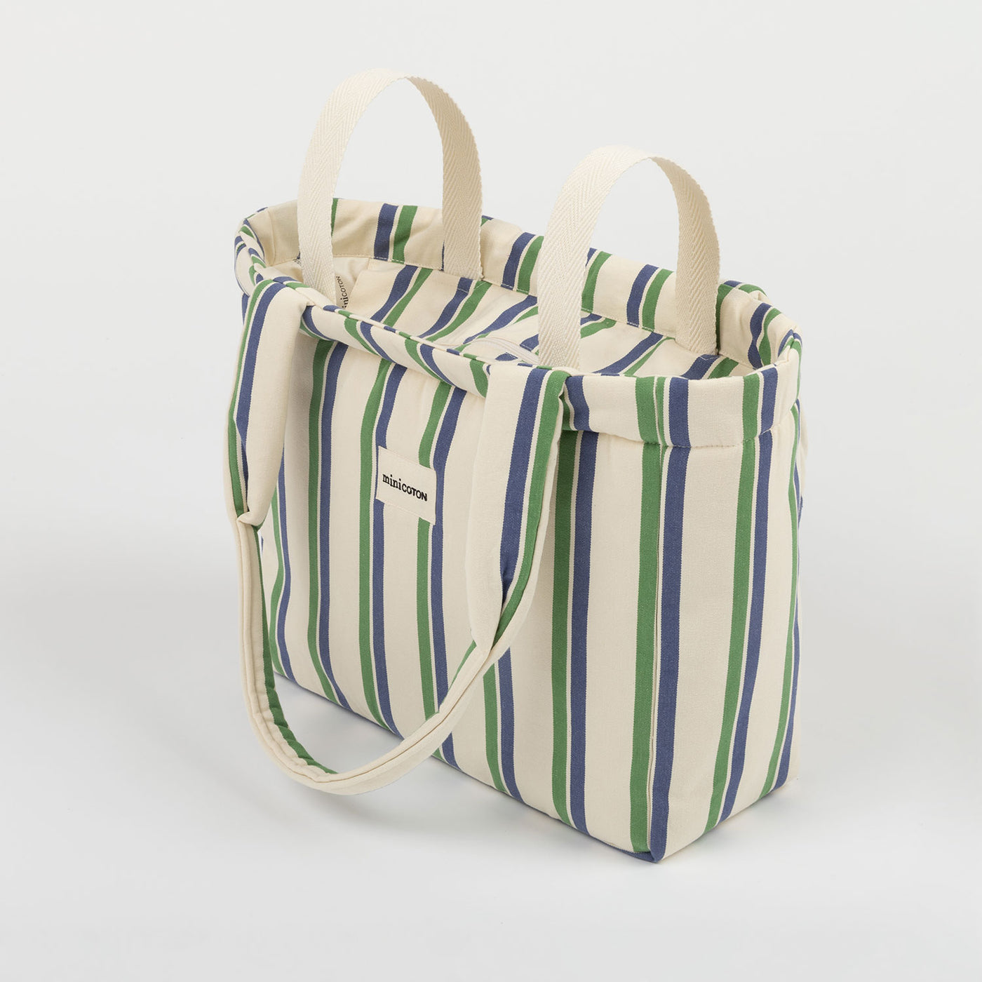 Bolsa Handle Blueberry + Green