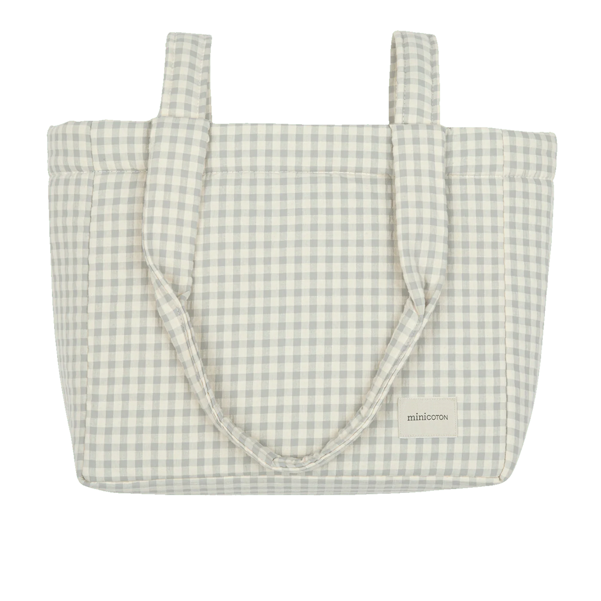 Minicoton Handle Bag, Vichy Blue