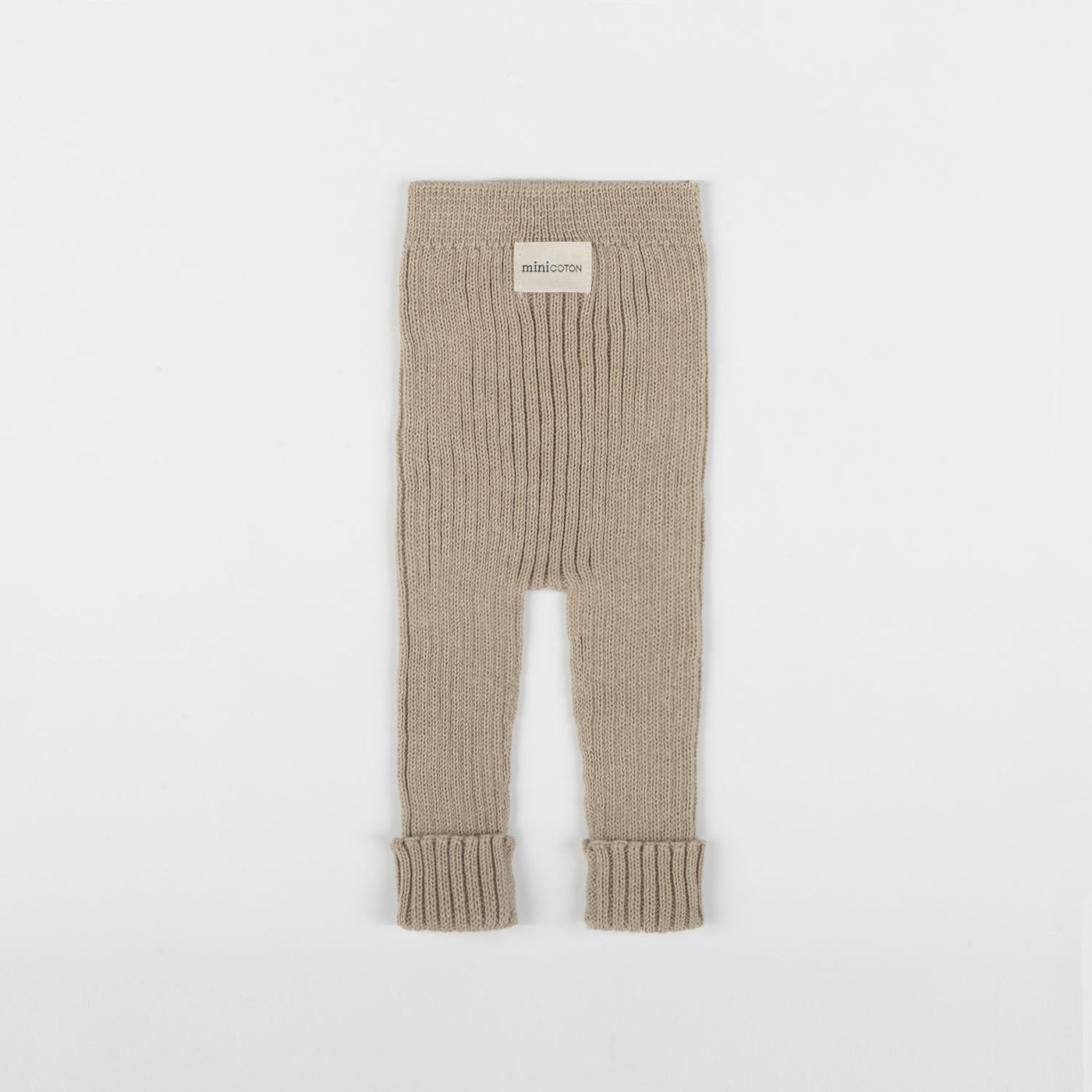 Leggings Rippstrick Beige