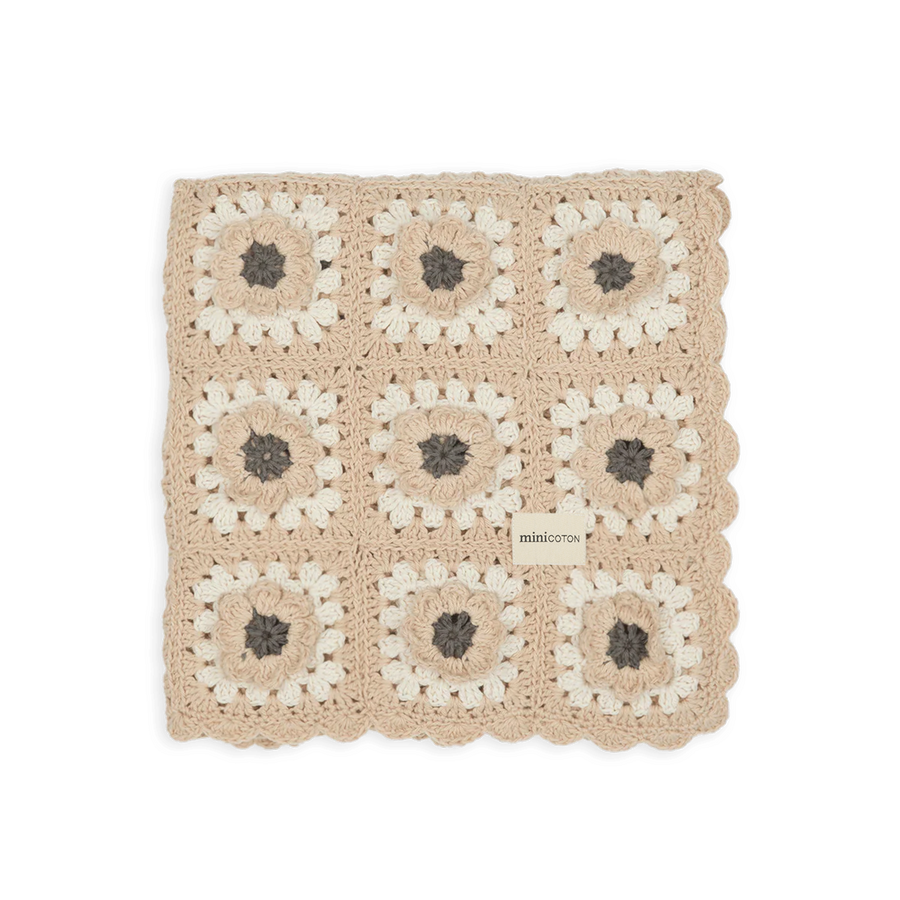 Manta Crochet Flower Rose