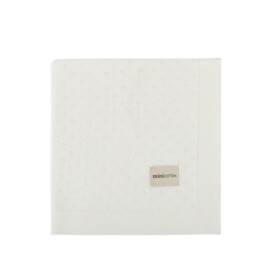 Manta Holey Knit Blanco