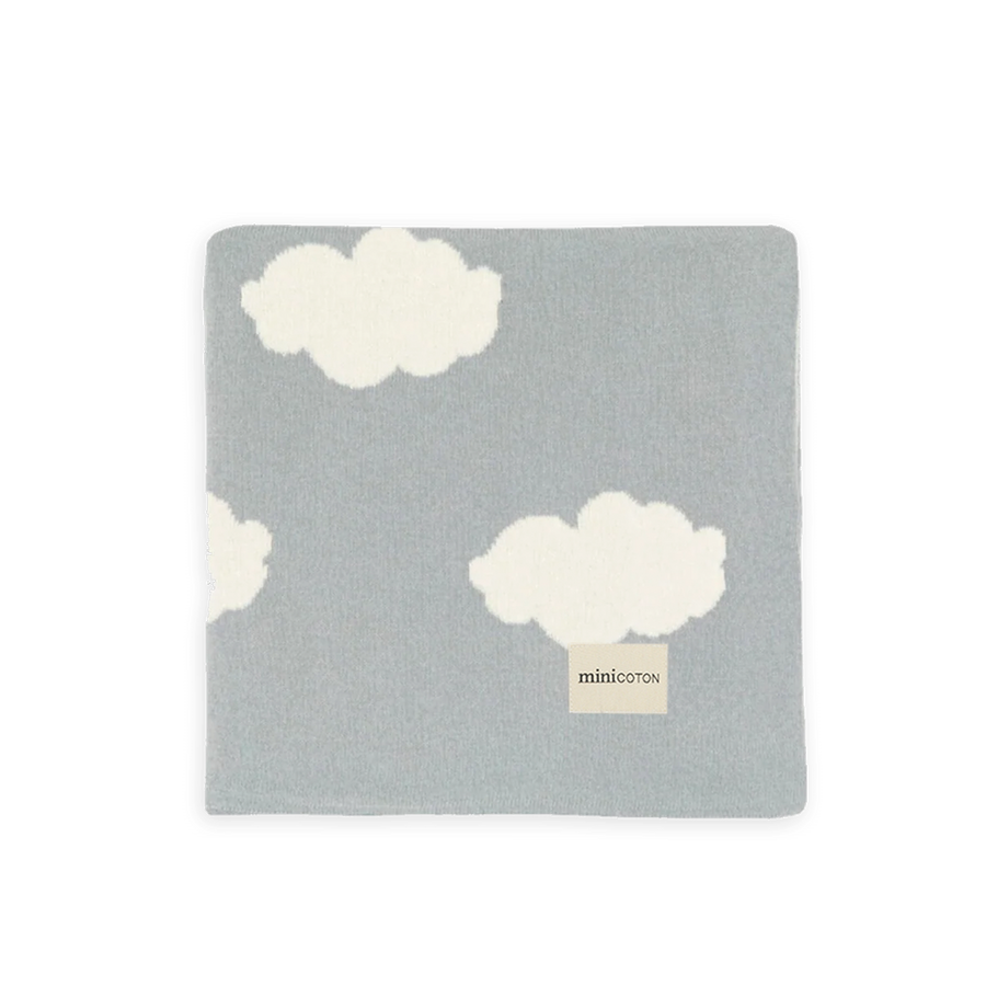 Blanket LEVI Blue Grey-Crudo