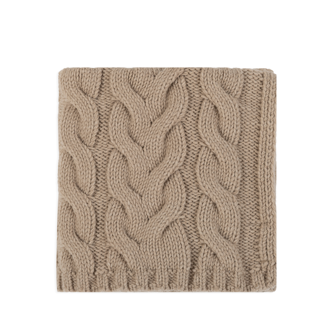 Braided Knit Blanket Stone Melange