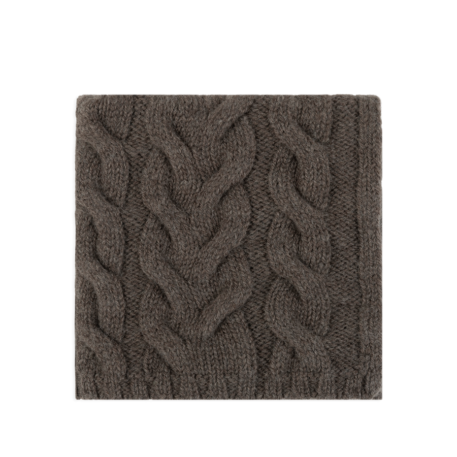 Couverture en maille torsadée Stone Melange