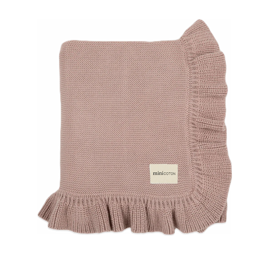 Couverture Ruffle Dusty Rose
