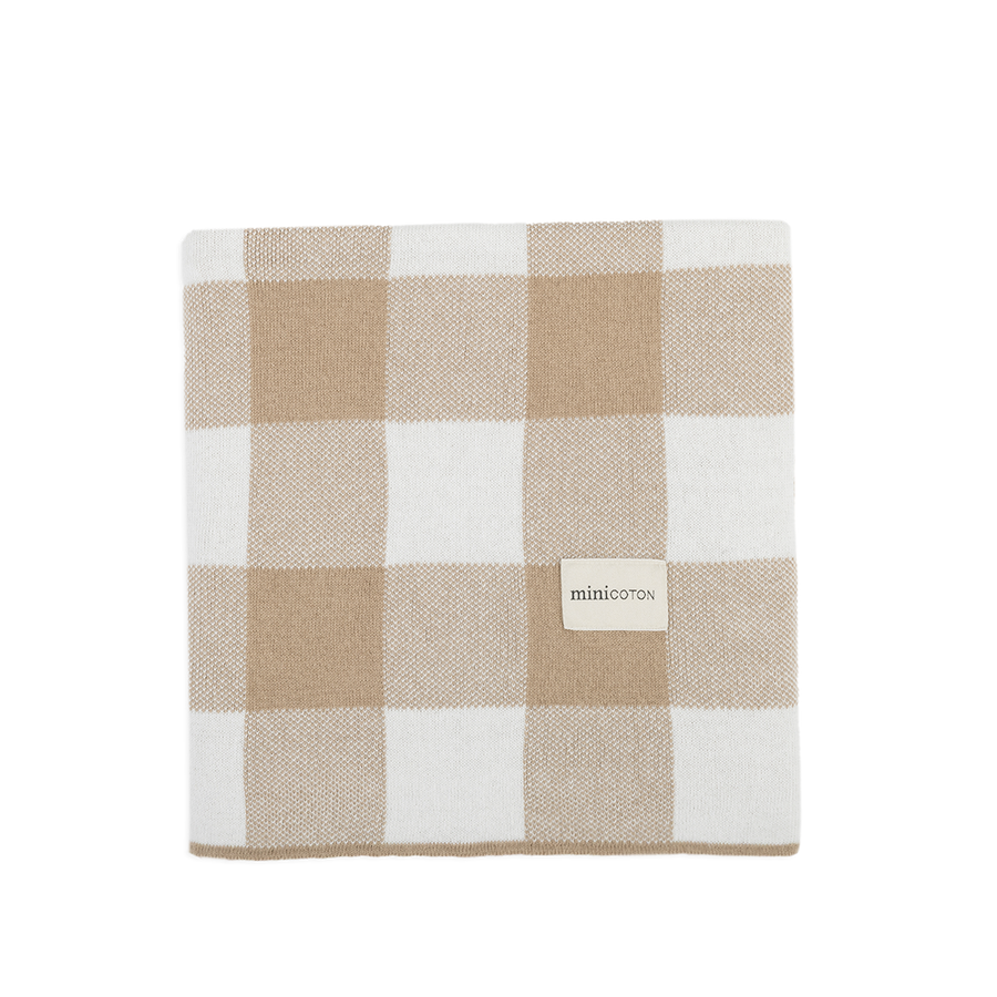 Manta LUCA Beige + White