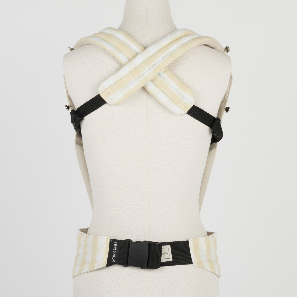 Somomu® Vichy Babytrage Rucksack Butter + White
