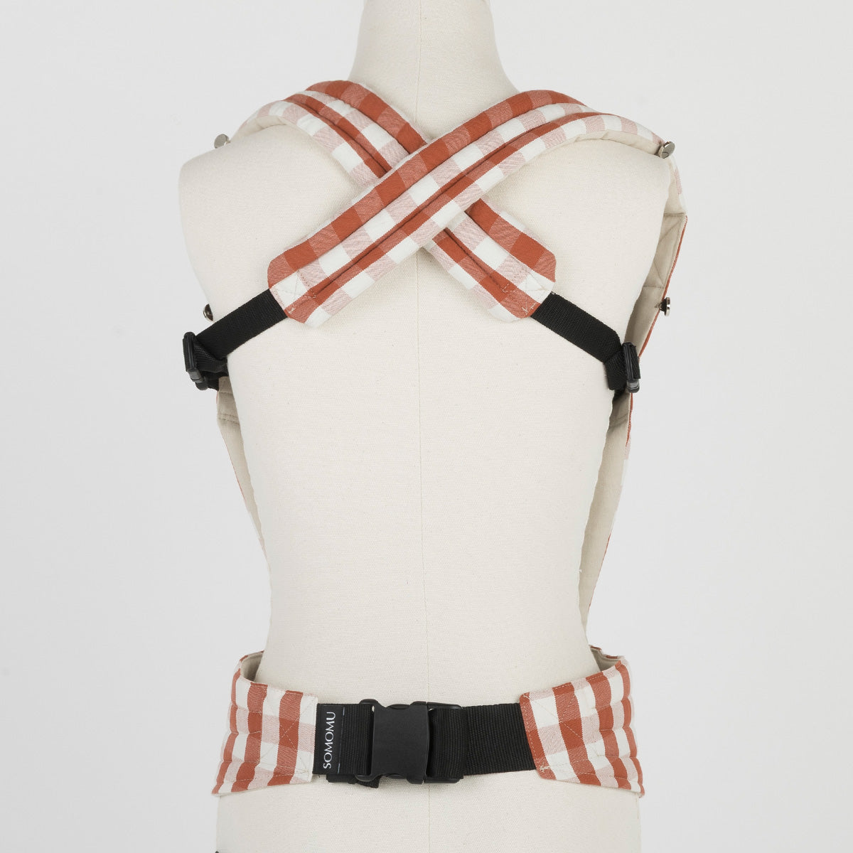 Babytrage Rucksack Somomu® Vichy Rot + Off White