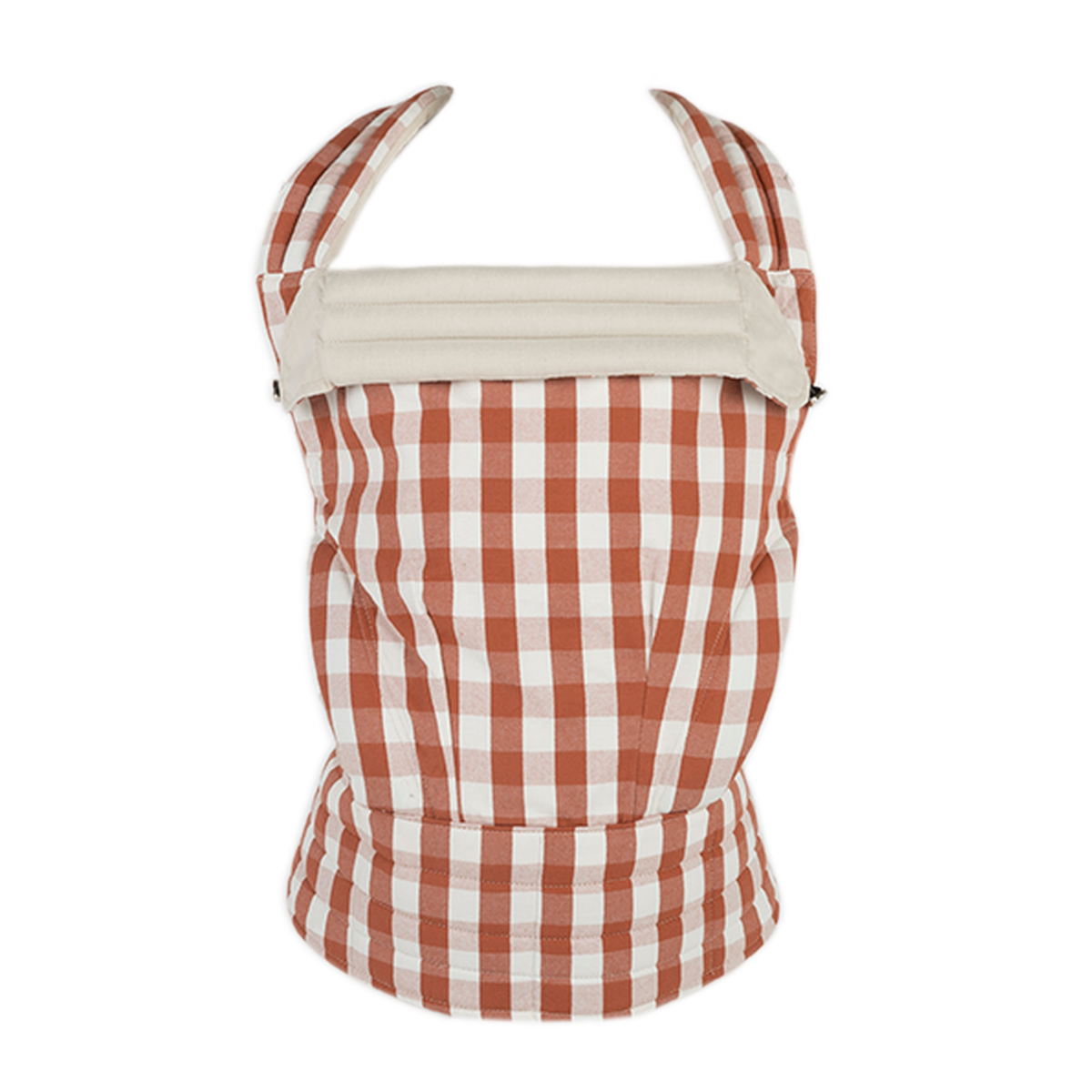 Mochila Porta Bebé Somomu® Vichy Red + Off White