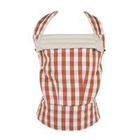 Mochila Porta Bebé Somomu® Vichy Red + Off White