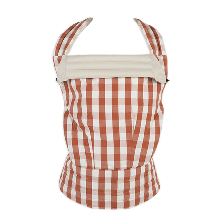 Mochila Porta Bebé Somomu® Vichy Red + Off White