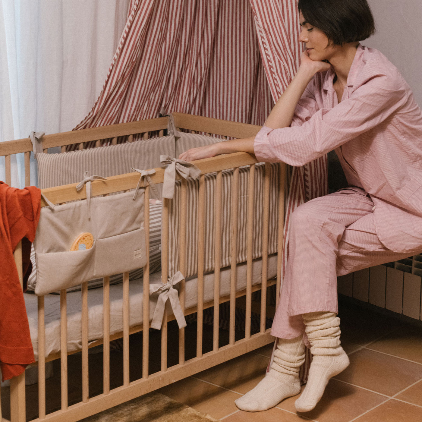 Organitzador Bressol Beige Stripes