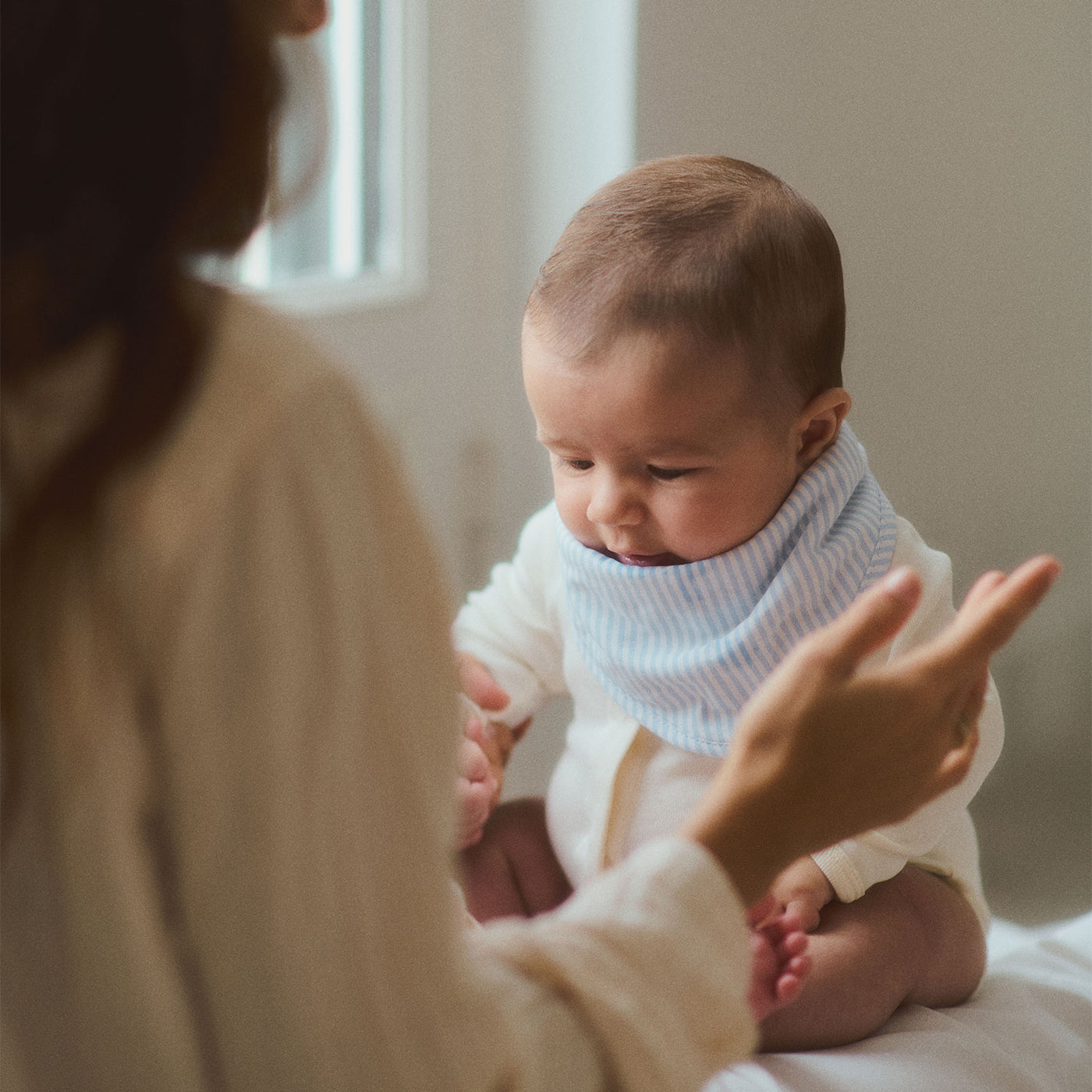 Set of Kerchiefs Oxford Blue Stripes