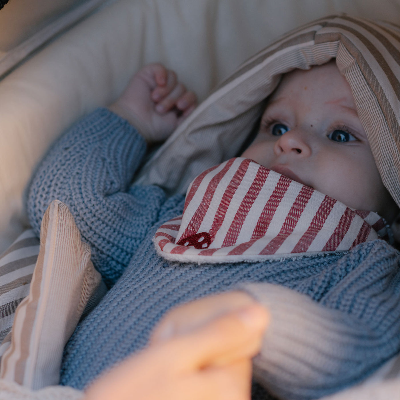 Saco Oval Beige Stripes - invierno