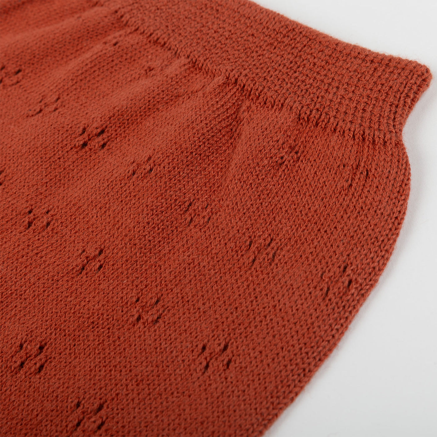 Polaina en tricot Holey rouge