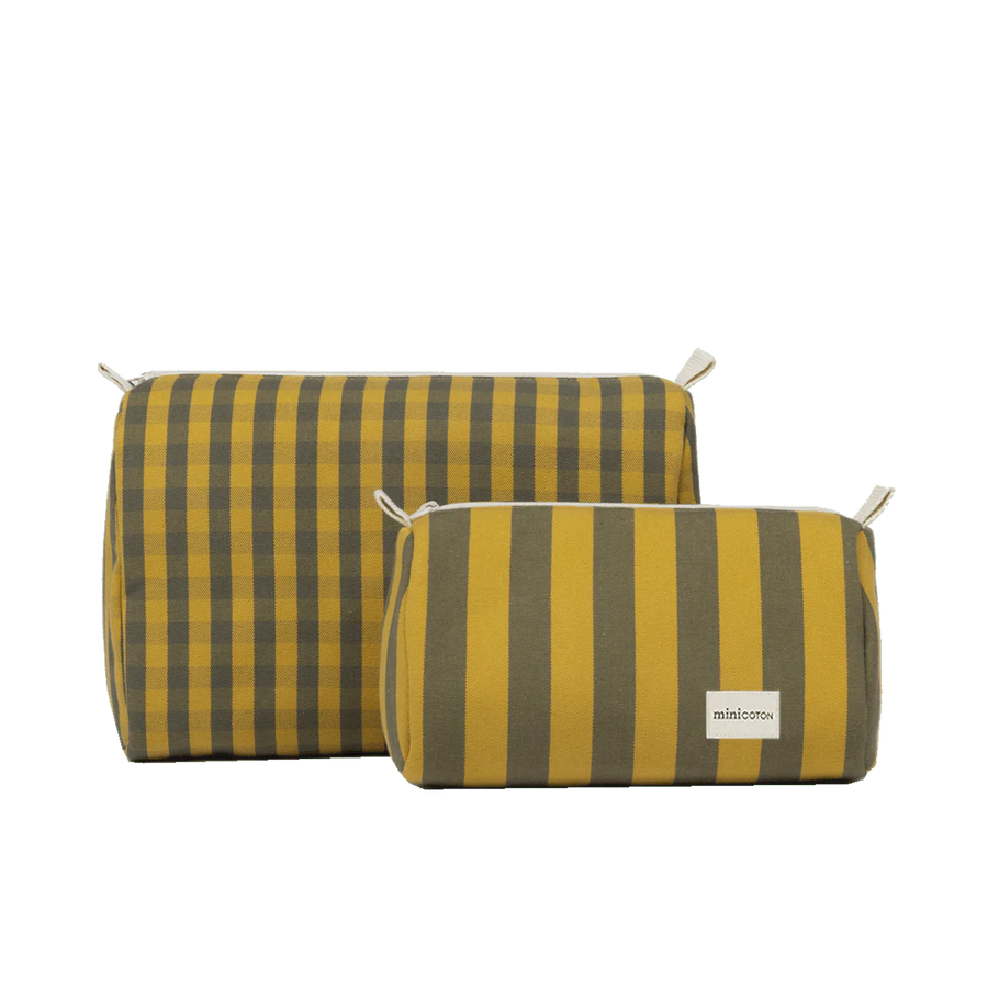 Set de trousse de toilette Olive + Gold