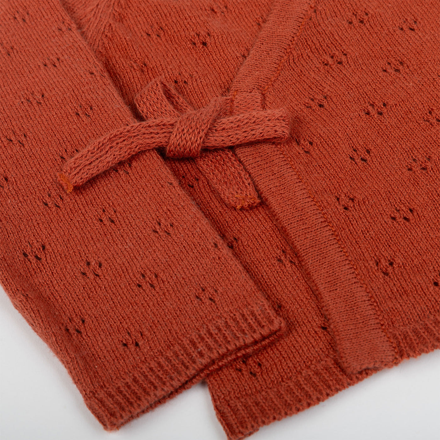 Top de Malha Holey Vermelho