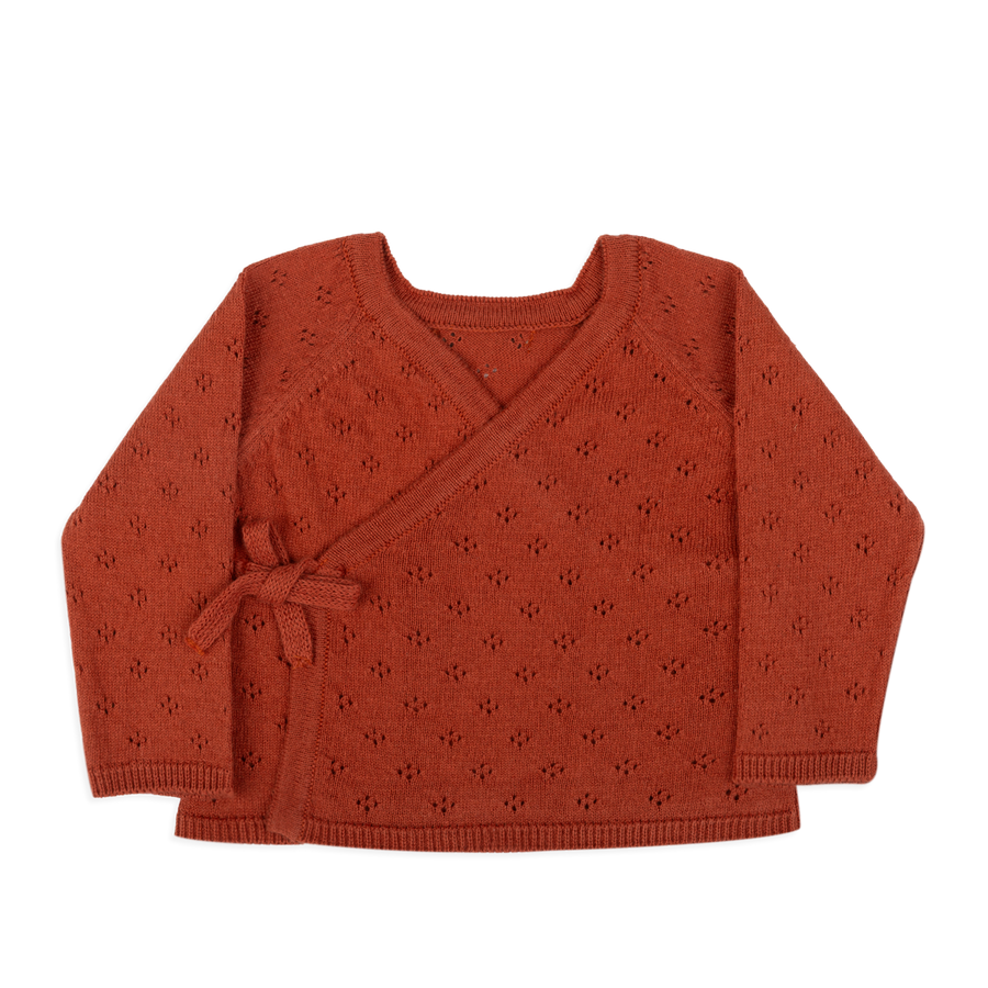 Top de Malha Holey Vermelho