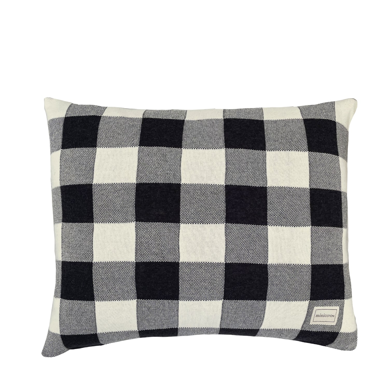 Ecru Vichy Knitted Cushion 50x60