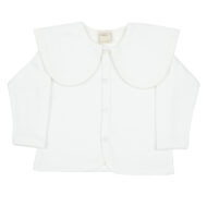 White Collar Buttons Top