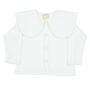 White Collar Buttons Top