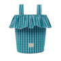 Basket Vichy - Green + Sky Blue