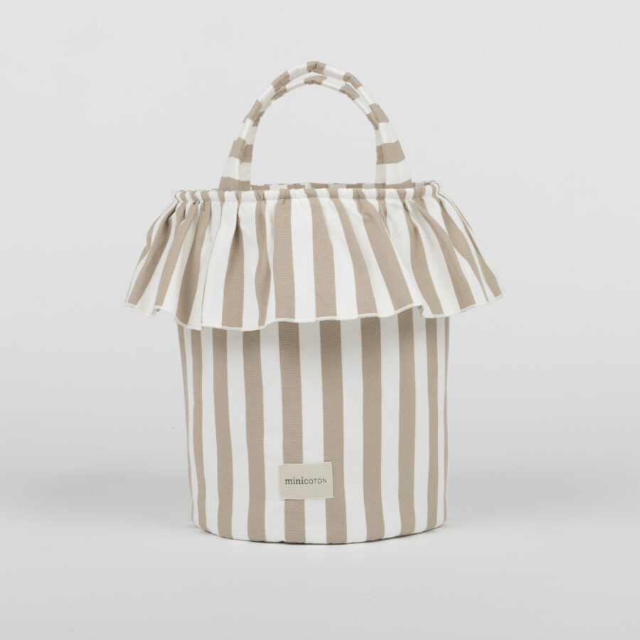 Basket Rayas - Oak + White - PRE ORDER