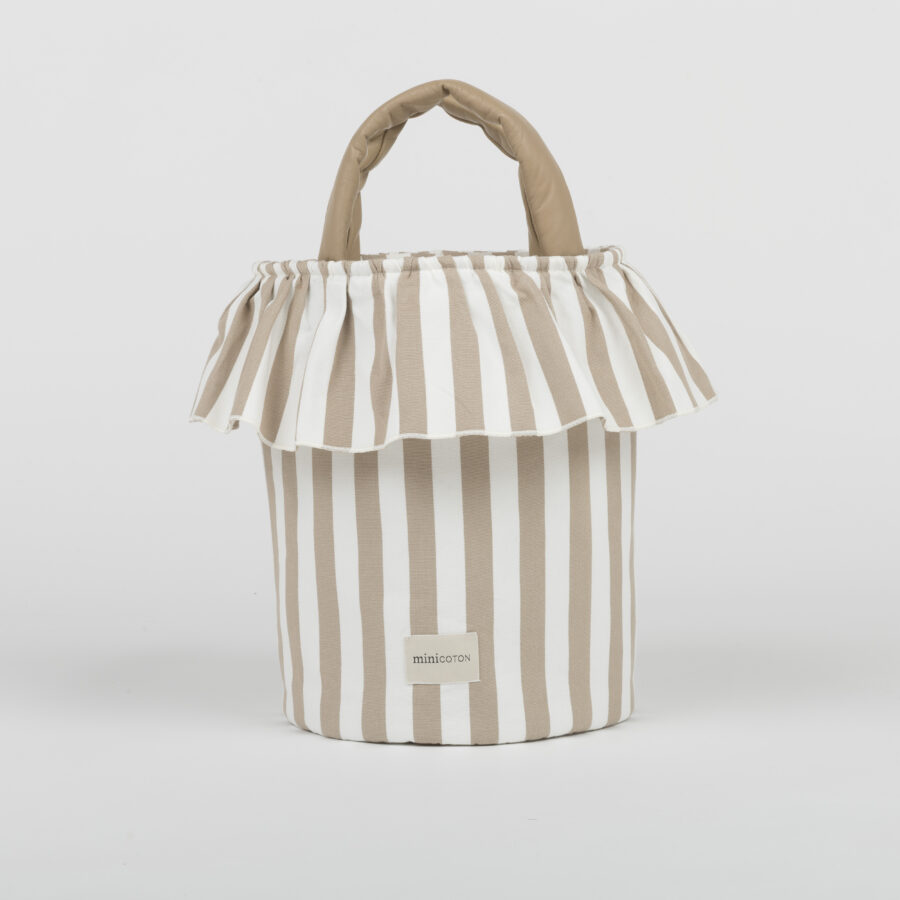 Basket Rayas - Oak + White - PRE ORDER