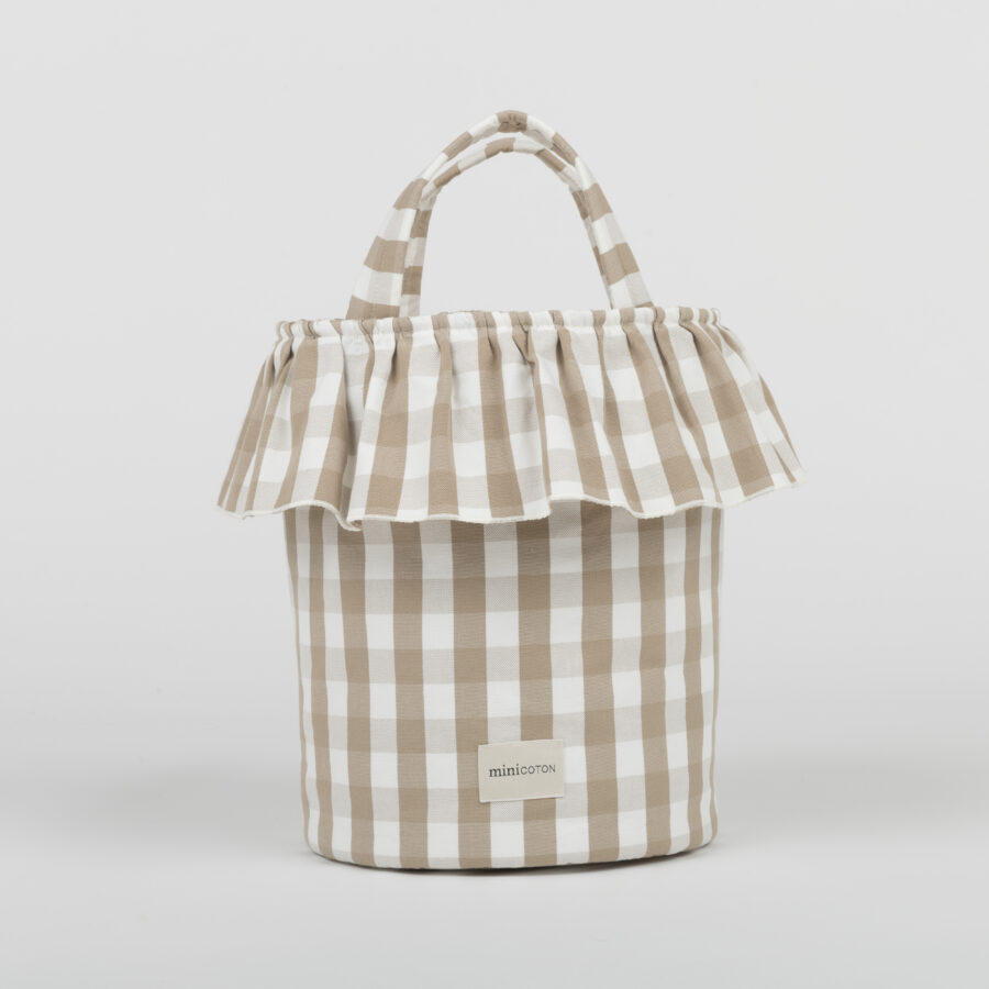 Basket Vichy - Oak + White - PRE ORDER